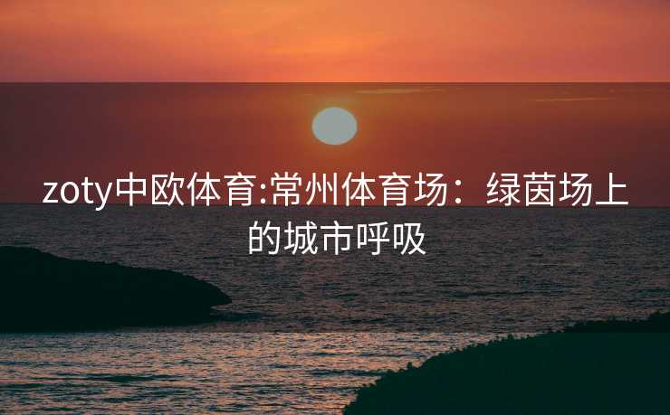 zoty中欧体育:常州体育场：绿茵场上的城市呼吸