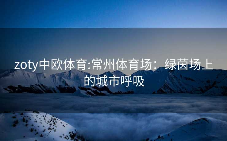 zoty中欧体育:常州体育场：绿茵场上的城市呼吸