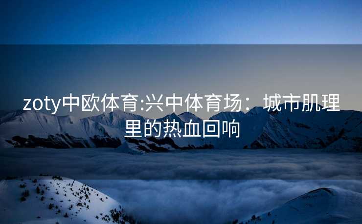 zoty中欧体育:兴中体育场：城市肌理里的热血回响